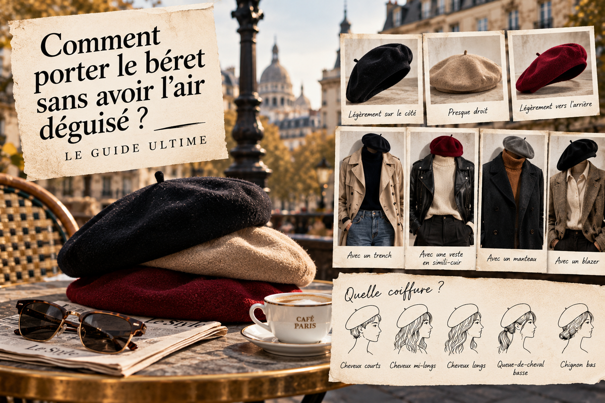 Comment porter un béret sans avoir l’air déguisé : angles, coiffures et idées de tenues modernes avec un béret Image