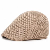 Béret casquette garçon en maille beige
