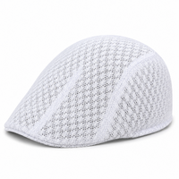 Béret casquette garçon en maille blanc
