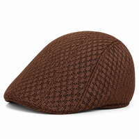 Béret casquette garçon en maille marron