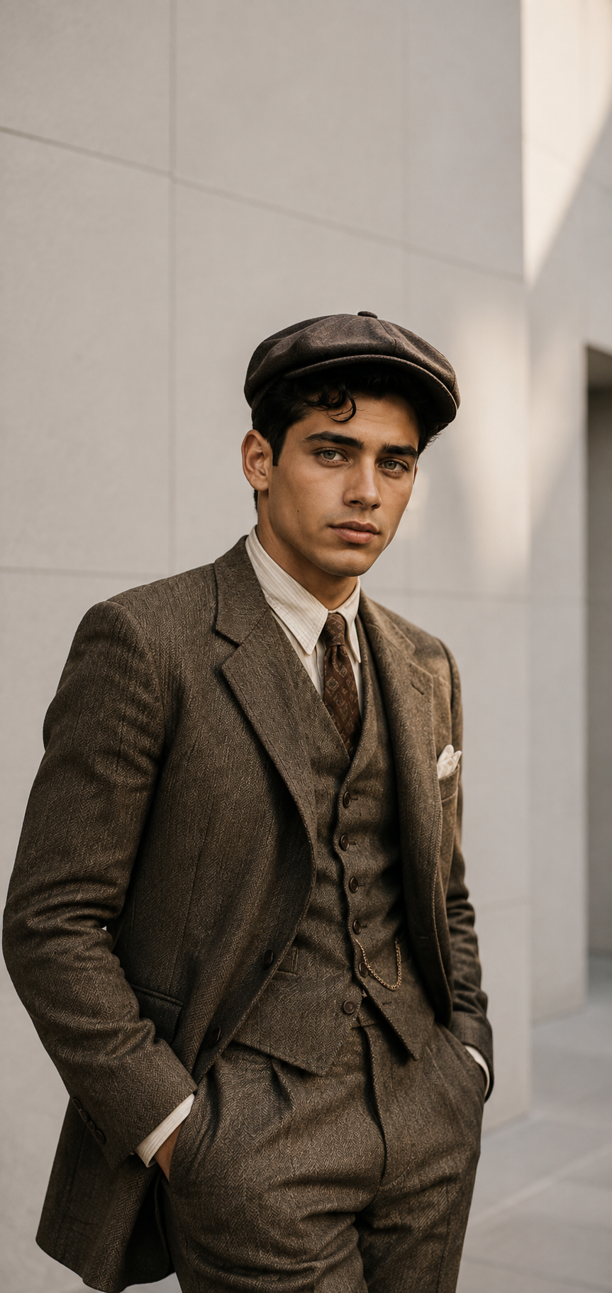 banniere avec un homme style vintage portant un beret