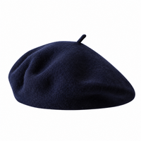 Béret basque homme en laine mélangée bleu