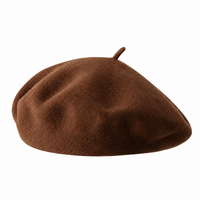 Béret basque homme en laine mélangée marron 