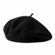 Béret basque homme en laine mélangée noir