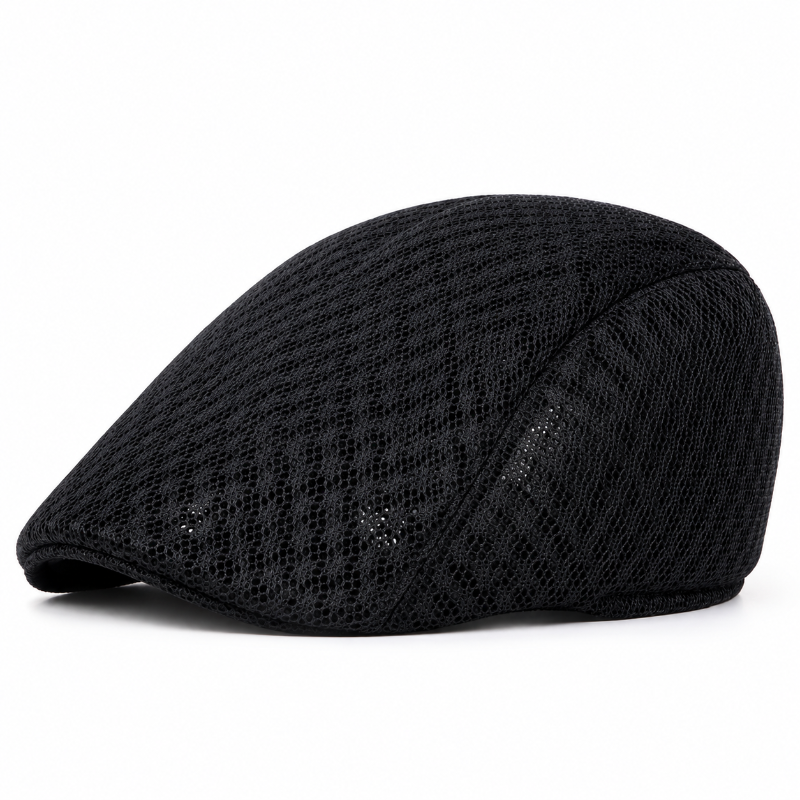 Béret casquette garçon en maille noire