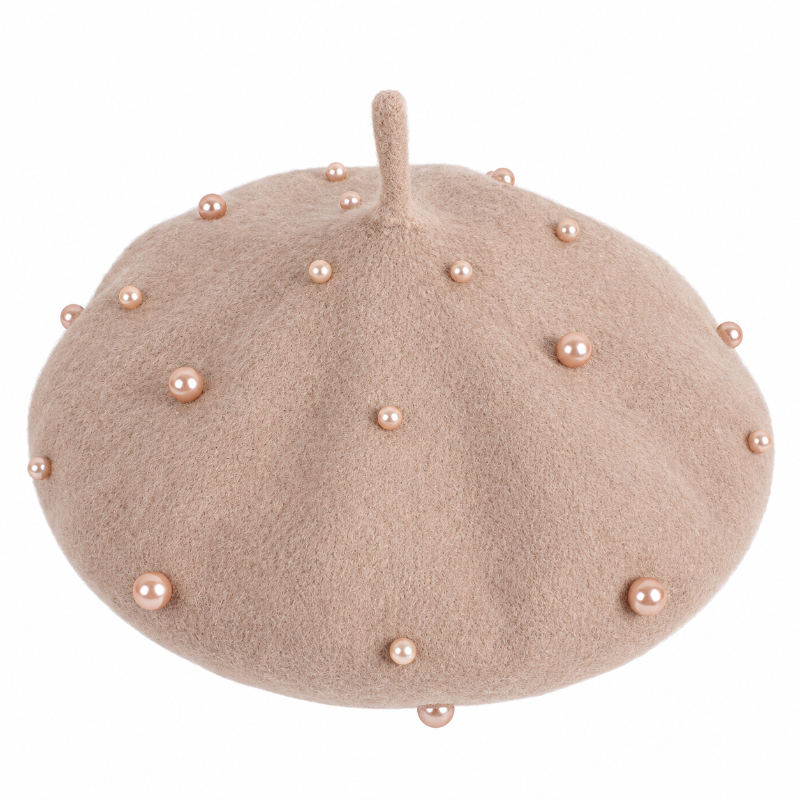 Béret fille beret orné de perles