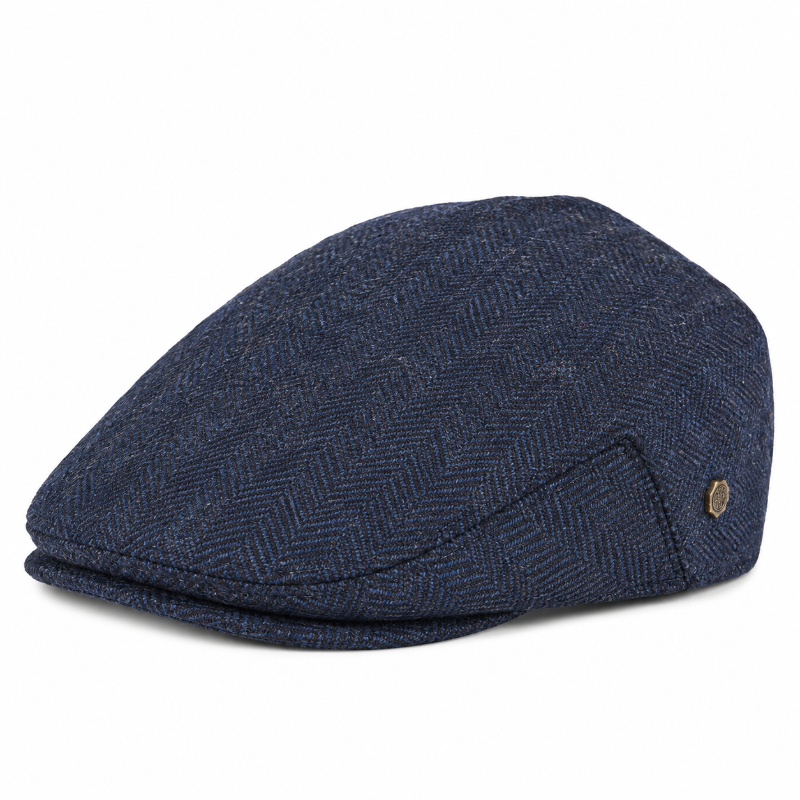 Béret homme bleu foncé style casquette plate