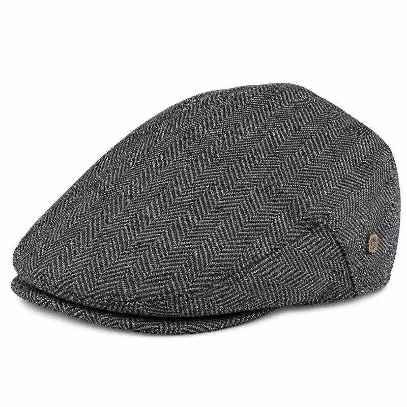 Béret homme gris foncé style casquette plate