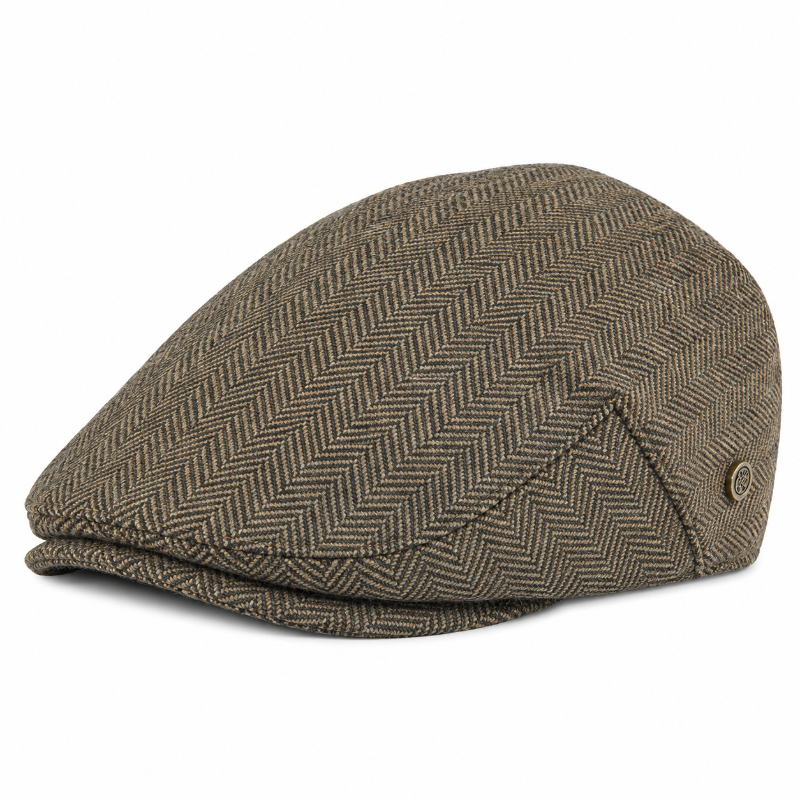 Béret homme kaki style casquette plate