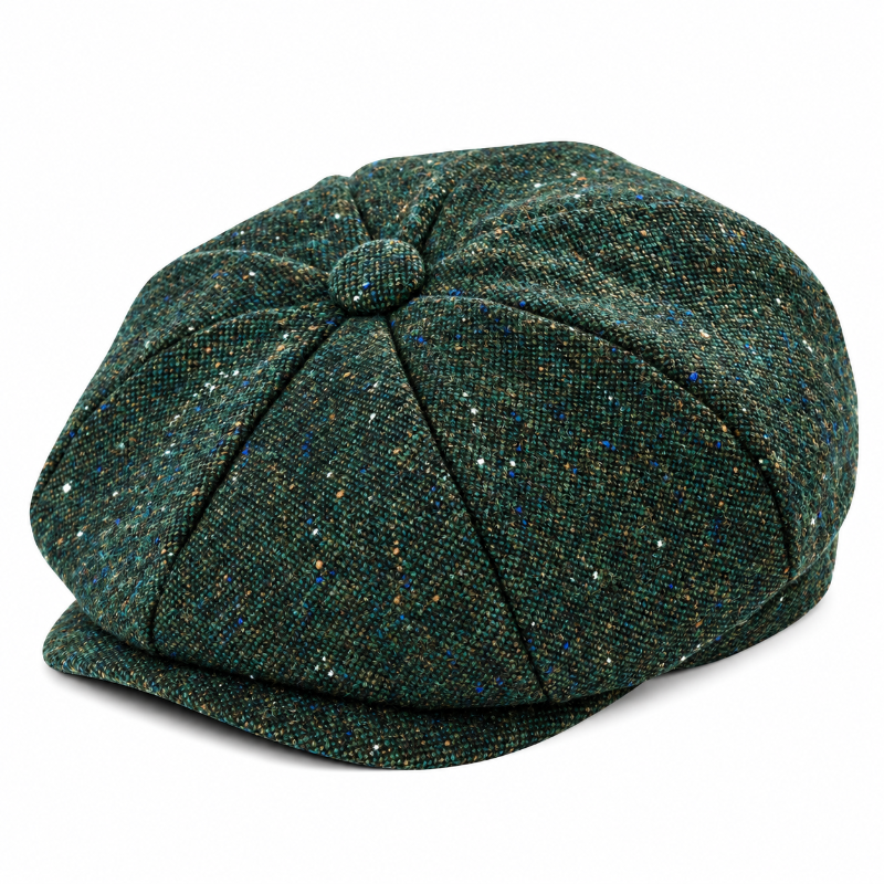 Béret Peaky Blinders vetrt avec tache à motif chevrons