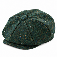 Béret Peaky Blinders vetrt avec tache à motif chevrons