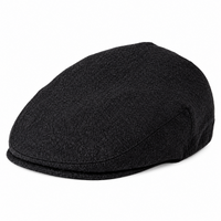 Casquette anglaise homme Alfred gris noir en laine mélangée